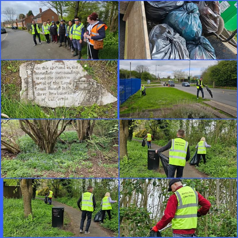 Community volunteers serving together